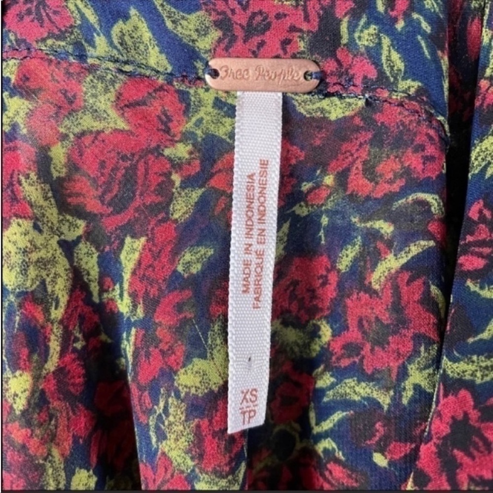 FREE PEOPLE Easy Rider Floral Button Up Blouse - Picture 7 of 9